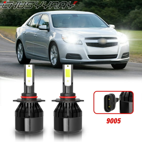 For Chevy Malibu 2013 2014 2015 2016 2017-2022 9005 HB3 LED High Beam Headlight Bulbs Kit 6000K White 2x