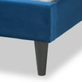 thumbnail image 6 of Baxton Studio Gothard Modern and Contemporary Navy Blue Velvet Fabric Upholstered and Dark Brown Finished Wood King Size Platform Bed, 6 of 10