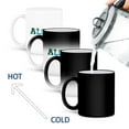 thumbnail image 4 of 3drose, Aloha in Blue Turquoise Teal Sky with Black Silhouette of Hawaiian Palm Trees Tropical Hawaii Saying, 11oz Magic Transforming Mug, 4 of 7