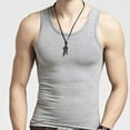thumbnail image 2 of Hessimy Sleeveless Shirts for Men Loose Fit Blouse Trendy Casual Sleeveless T Shirts Summer Tops Round Neck Tees Shirts Fitness Sports Solid Color(Grey,L), 2 of 6