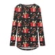 thumbnail image 4 of Puntoco Mujeres Casual Manga Larga Cuello Redondo tops Blusa Suelta Navidad Impreso Camisas Puntoco Puntoco-27, 4 of 5