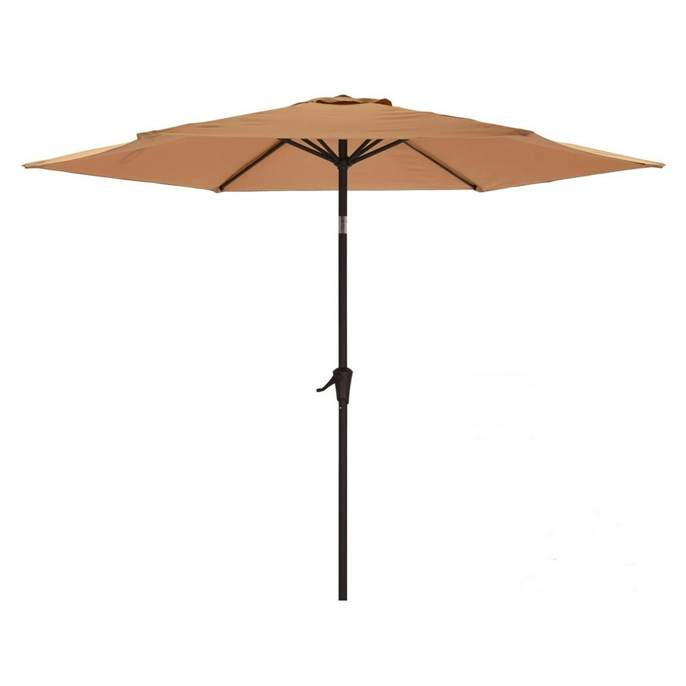 Megara Beige Outdoor Patio Umbrella 10 Ft. Luxury Adjustable Height