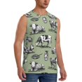 thumbnail image 2 of Fotbe Farm Cows Men's Camiseta sin Mangas Estampada para Hombres, Playera Casual para Gimnasio, Entrenamiento, Playa-Small, 2 of 7