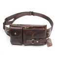 thumbnail image 1 of Riñonera para exteriores para hombres y mujeres, adecuada para viajes, senderismo y carrera, cinturón de cadera ajustado, billetera, bolso para teléfono, color café, 1 of 4
