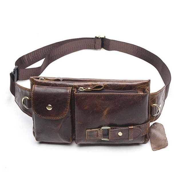 Riñonera para exteriores para hombres y mujeres, adecuada para viajes, senderismo y carrera, cinturón de cadera ajustado, billetera, bolso para teléfono, color café