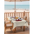 thumbnail image 2 of Outdoor Tablecloth with Umbrella Hole for Patio/Picnic/Party/Camping, Black Red Buffalo Plaid Waterproof Table Cloth Rectangle Table Cover Washable, Bones Cute Dogs Pets (60"x 102"), 2 of 8