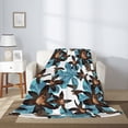 thumbnail image 2 of Throw Blanket for Couch Sofa and Bed, Dark Brown Lilies Flowers Super Soft Plush Throw Blanket, Fuzzy Cuteness Comfy Warm Washable Flannel Blanket & Throws for All Season 50"x40", 2 of 5