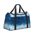 thumbnail image 2 of Rateoe Blue Glitter Sparkles Pattern Gym Bag for Women, Duffle Bag for Travel with Wet Pocket, Carry on Weekender Bags for Women, Water Resistant Travel Bag Duffel Bag, 2 of 7