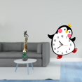 thumbnail image 2 of Reloj de pingüino con escultura de mujer africana, figura ligera, encantadora decoración de pared de madera para hoteles y dormitorios, decoración mul, 2 of 8