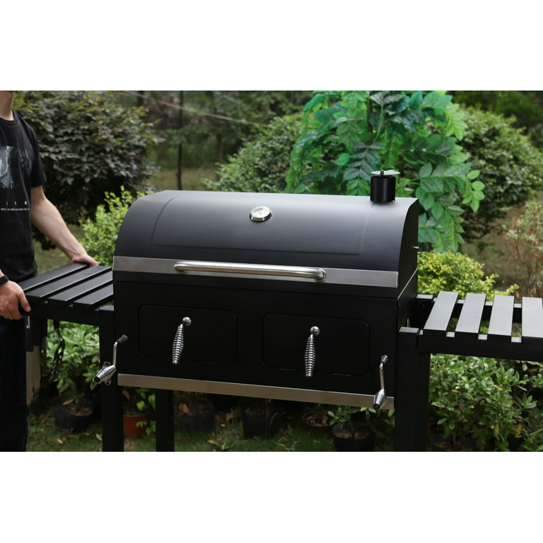 Living Summit Large Grill, Portable Black Grill Charcoal 34\'\' BBQ Extra