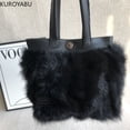 thumbnail image 2 of Bolso de mano vintage de piel sintética con asa superior pequeña para mujer, bolso de felpa, elegante bolso de mano peludo, bolso cruzado de piel sintética, bolso de mujer, 2 of 5