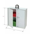 thumbnail image 3 of Darrin 2 Tier Shelves Cabinet Bookcase Storage Organizer, White Wood, Contemporary, 3 of 3