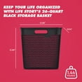 thumbnail image 3 of Life Story 26 Qt Decorative Storage Basket, Extra Large Plastic Home Organizer, 3 of 6