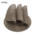thumbnail image 3 of Uxcell 4 piezas de manteles trenzados redondos de 12" - Manteles redondos antideslizantes para mesas de comedor, lavables, con aislamiento térmico, manteles tejidos, marrón, 3 of 7