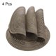 thumbnail image 3 of Uxcell 4 piezas de manteles trenzados redondos de 12" - Manteles redondos antideslizantes para mesas de comedor, lavables, con aislamiento térmico, manteles tejidos, marrón, 3 of 7