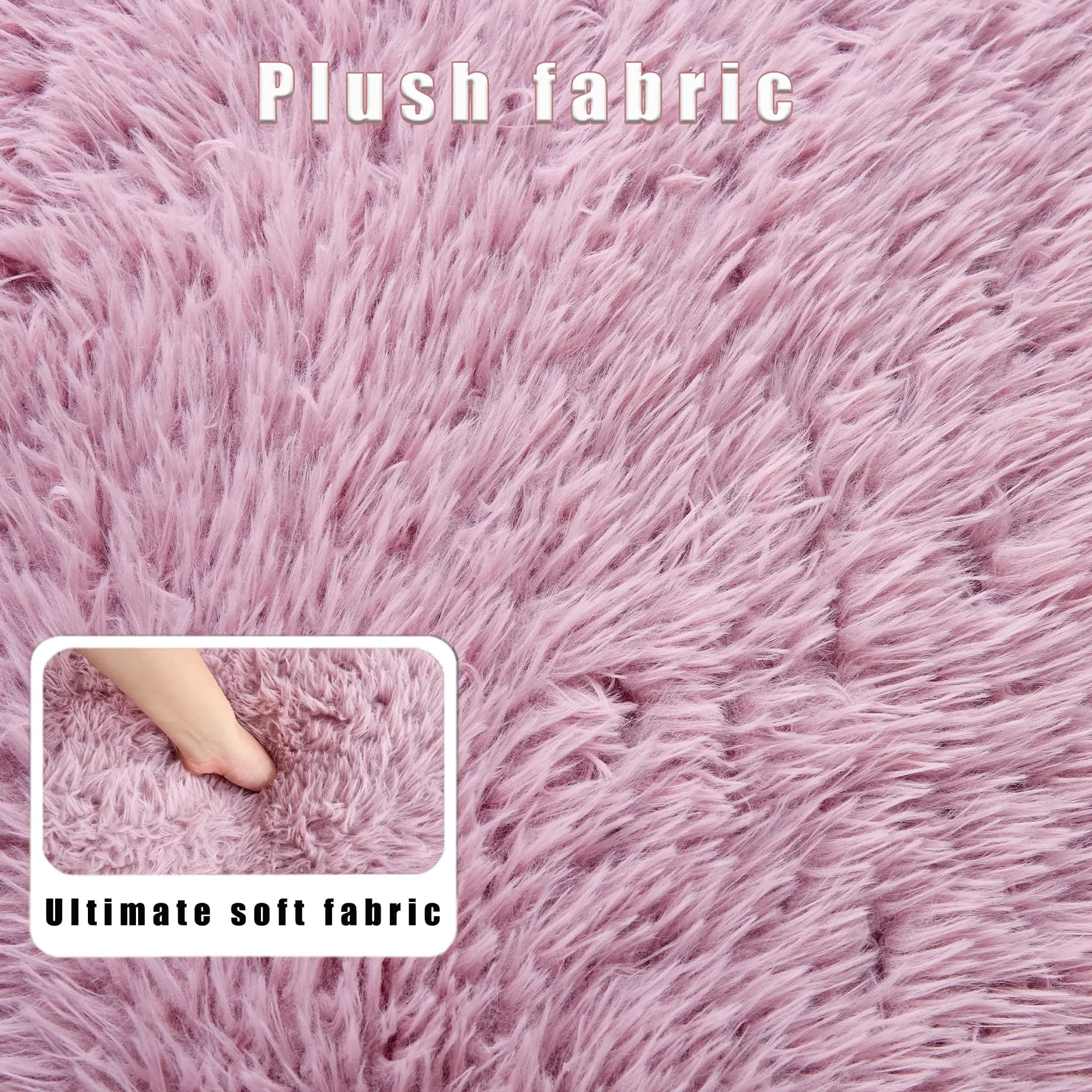 Aukfa Fold Lazy Sofa Bed, Floor Chair Small Couch with 5 Adjustable for Living Room, Plush Fabric,Pink