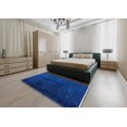 thumbnail image 4 of Ahgly Company Indoor Rectangle Mid-Century Modern Denim Dark Blue Persian Area Rugs, 8' x 12', 4 of 6