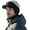 Gray, variant on Windproof Thermal Cap with Visor - Fleece Lined Knitted Earflap Hat for Men & Women, Cold Weather Beanie for Outdoor Winter Activities