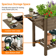 thumbnail image 5 of Renwick Solid Wood Elevated Planter Box with Removable Grow Grids, Dark Brown, 5 of 10