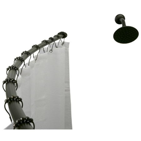 rod bronze shower curved rubbed oil brass kingston bath curtain adjustable today antique overstock shipping amerock double tissue holder walmart