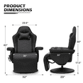MoNiBloom Ergonomic Massage Gaming Chair with Bluetooth Speakers