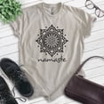 thumbnail image 2 of Namaste Shirt, Unisex Women's Men's Shirt, Chill Shirt, Relax Shirt, Good Vibes Shirt, Light Silk Gray, X-Small, 2 of 6