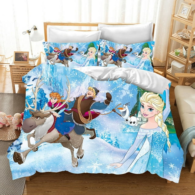 Frozen 3D Children'S Bedding Set Duvet Cover Set kingTwin Size Bedding Sets Universal, Suitable For Children And Adults