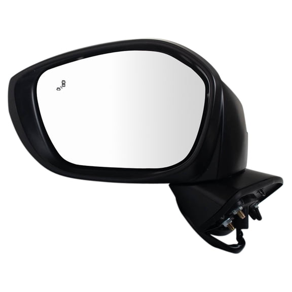 TRQ Driver Side Power Heated Mirror Paint to Match Smooth Black Fits 2022 Honda Civic EX EX-L HO1320351
