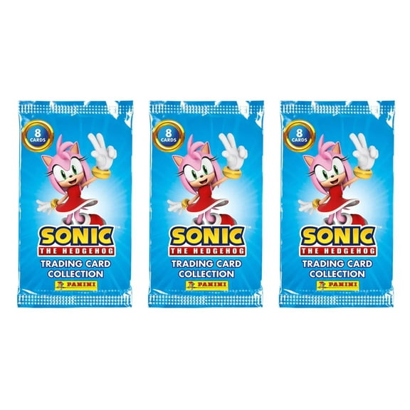 Collectible Lot of (3) 2024 Panini Sonic The Hedgehog Gotta Go Fast! Booster Packs