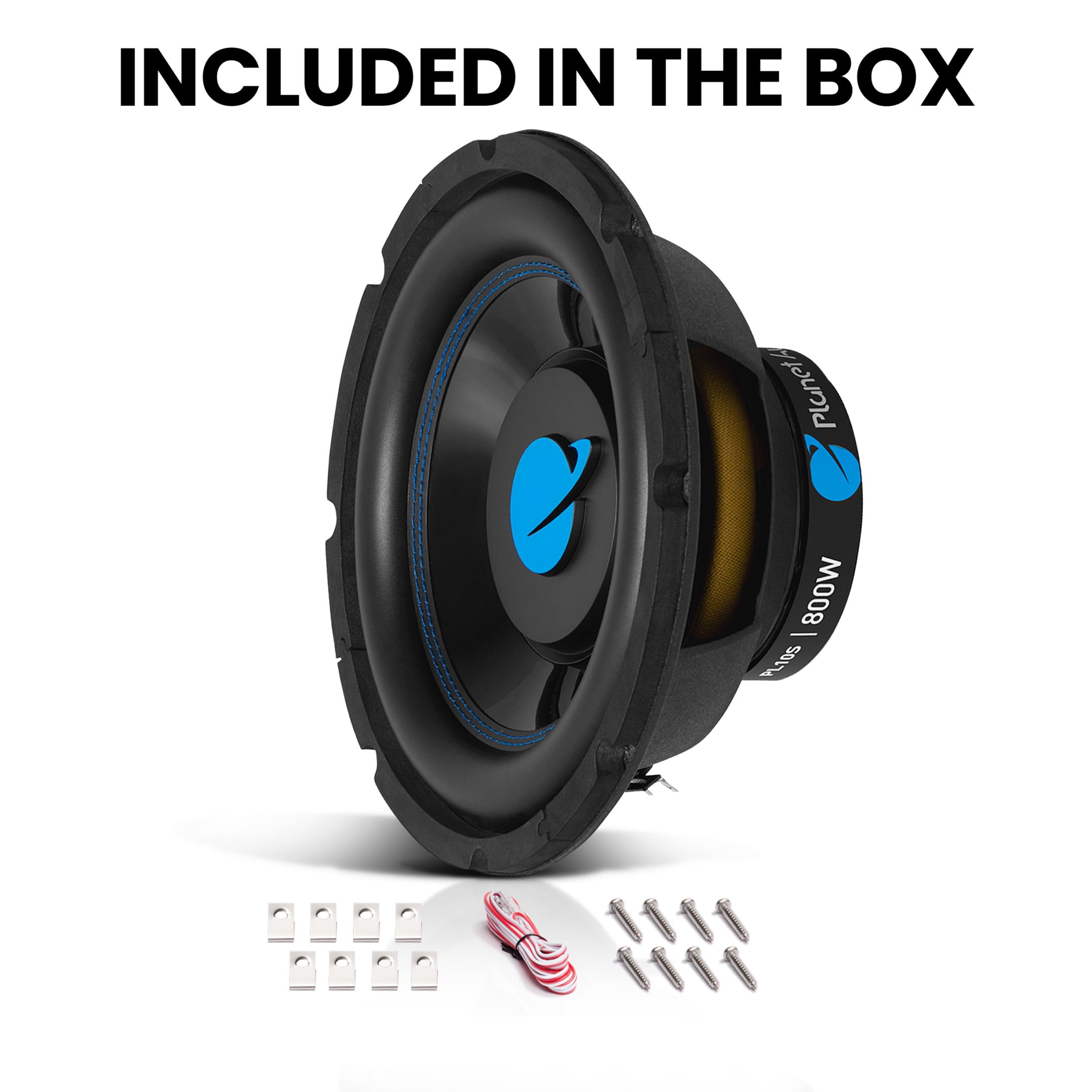 Planet Audio PL10S Anarchy Series 10 inch Car Subwoofer - 800 Watts Max, Single 4 Ohm Voice Coil, Sold Individually, Hook up to Amp