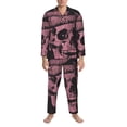 thumbnail image 3 of Picia Skull and Snake Art Pattern Men’s Long-Sleeve Sleepwear Set - Soft 2-Piece Loungewear with Pockets, Comfy PJs for Relaxing Nights-Small, 3 of 7