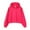 Hot Pink, variant on Cropped Pullover Hoodies for Women Fall Winter Long Sleeve Drop Shoulder Plain Hooded Sweatshirt Crop Tops