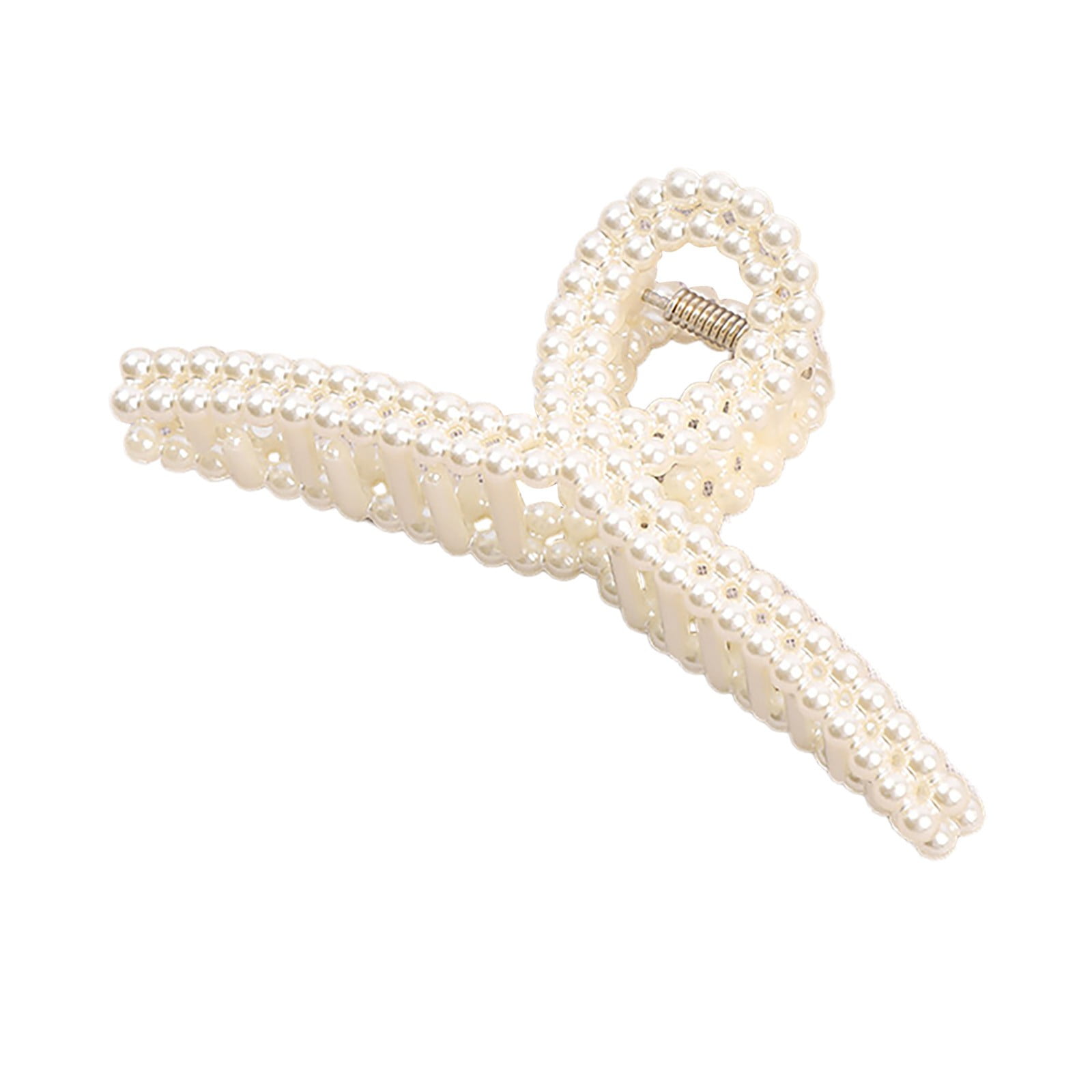 Large Pearl Hair Claw Clips White Hair Clips Thick Long Hair Jaw Clips