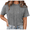 1-Gray, variant on Women's Beige Celestial Moon Stars Vintage Washed T-Shirt Short Sleeve S-2XL Relaxed Fit Top
