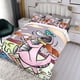 thumbnail image 3 of Wally Gator Conjunto de sábanas temático, trío de piezas, cómodo y amigable con la piel, diseño único, regalo de decoración para el hogar para familiares, amigos y fans,140cm *210cm, 3 of 6