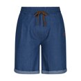 thumbnail image 1 of Xihbxyly Pantalones Cortos de Mezclilla para Hombre, Transpirables, con Cintura Elástica, Corte Holgado y Cómodo, Color Liso, Ideal para Uso Diario, Senderismo o Gimnasio. Disponibles En Varias Talla, 1 of 5