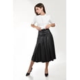 thumbnail image 4 of Falda midi efecto piel Roman Fashion /Juvenil, 41023 (Negro) negro M, 4 of 5