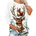 thumbnail image 6 of Christmas Sweatshirts for Women Round Neck Shirts Fashion Christmas Funny Printed Blouses Long Sleeve Sweaters Casual Xmas Holiday Pullover Tops, 6 of 6