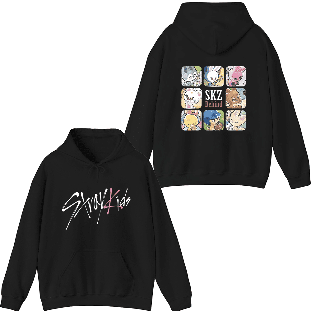 Stray Kids Tour Merch Hoodies New Logo Kpop Felix Hyunjin Fashion