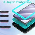 thumbnail image 4 of AVAWO Case for Samsung Galaxy Tab A9 8.7 Inch 2023 (SM-X110/X115/X117) with Kickstand, Shockproof Protective Cover Case for Galaxy Tab A9 2023 8.7”,Black+Cyan, 4 of 8