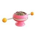 thumbnail image 1 of GROWTH TANK Cat Turntable Ball Catnip Toys Pet Interactive Toy with Suction Cup Pink, 1 of 8
