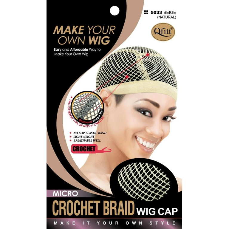 Qfitt Make Your Own Wig Micro Crochet Braid Wig Cap 5032 Black