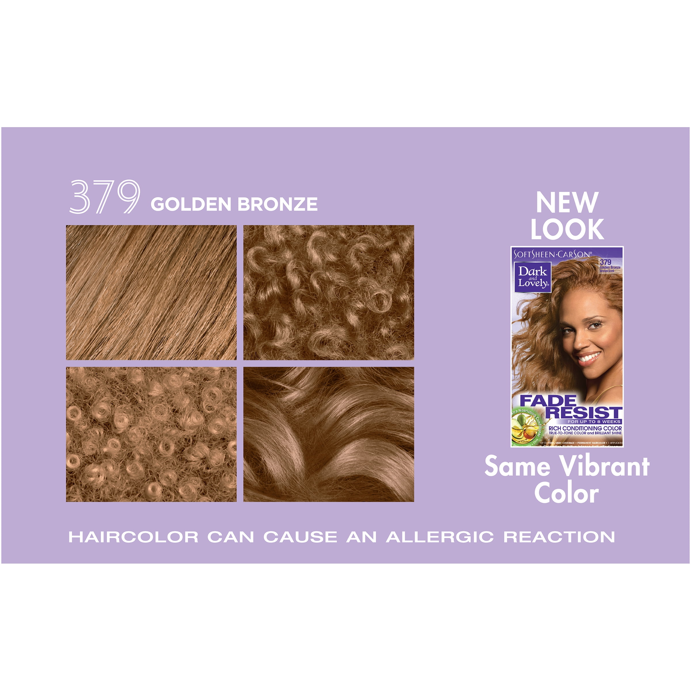 Softsheen Carson Dark And Lovely Fade Resist Rich Conditioning Hair Color Permanent Dye 379 Golden Bronze Walmart Com Walmart Com