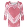 thumbnail image 5 of BILIKEYU Women's Valentine's Tee Shirt Casual Lover 3/4 Sleeve Sleeve Tops, Women Fall Clothes, 3/4 Sleeve Tops for Women, Valentine Day Shirts for Women, 5 of 5