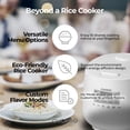 thumbnail image 4 of 6-Cup / 1.5 Qt. (Uncooked) Micom Rice Cooker and Warmer, Steamer basket, 11 Operating Modes: White Rice, Brown Rice & More, Nonstick Inner Pot, Made, 4 of 8