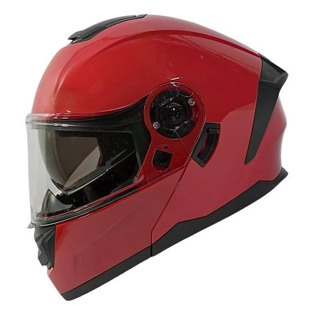 Casco Para Motociclista Sayto 2W Ghost Rojo Abatible Certificado Gafas Talla Xl