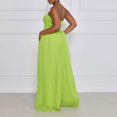 thumbnail image 4 of SEMPAI Women'S Solid Color High-Waist Pleated Pocket Wide-Leg Casual Chiffon High-Waist Jumpsuit Valentine's Day, 4 of 5