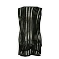 thumbnail image 3 of CNKOO Robe de Plage Sans Manches pour Femmes, Maillot de Bain Crochet, Tunique Ajourée, Vert TTTG, 3 of 5