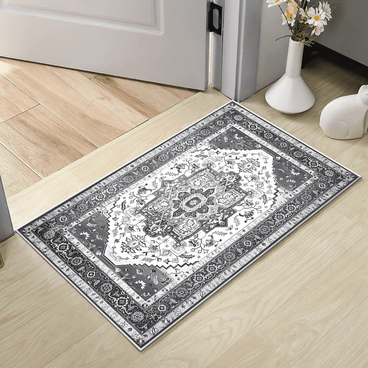 3 Pieces Kitchen Rug Sets with Runner Non Slip Washable Mats for Floor Thick Kitchen Floor Mat Carpet Runner Rugs for Hallway Laundry Holiday Decor
