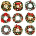 thumbnail image 2 of Guirnalda navideña de 30cm para puerta de Navidad, adornos colgantes, decoración de Feliz Navidad para el hogar, colgante de puerta de Año Nuevo, 2023, 2 of 4